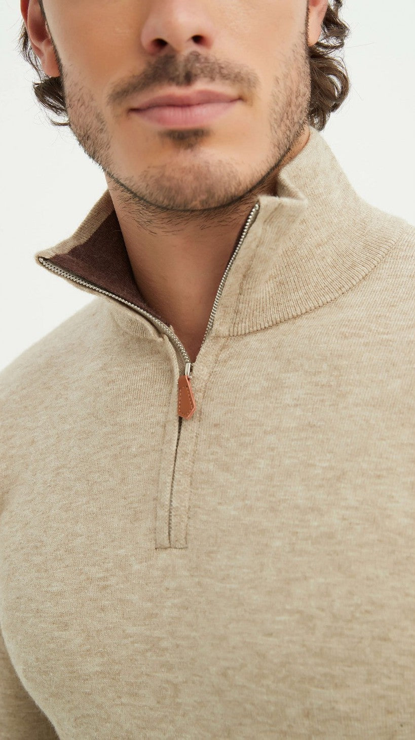 Half-zip Trui