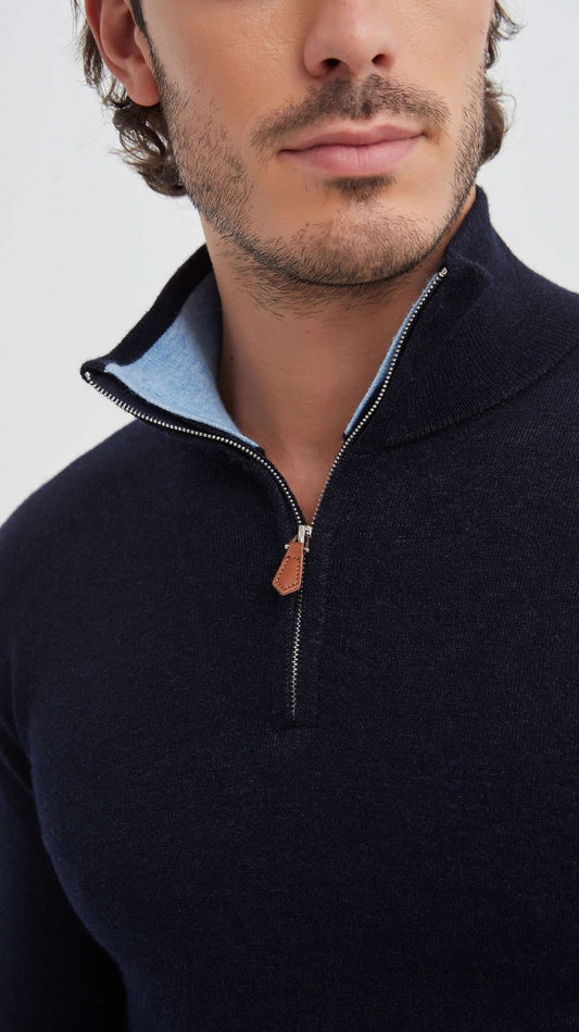 Half-zip Trui